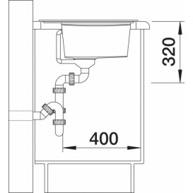 Мойка для кухни прямоугольная BLANCO ZENAR 45 S SILGRANIT® PuraDur® белая 523713