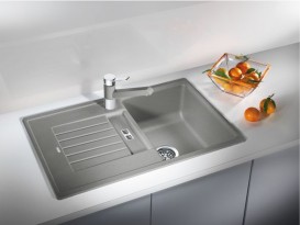 Мийка для кухні прямокутна BLANCO Zia 45 S SILGRANIT® PuraDur® алюметаллик 514725