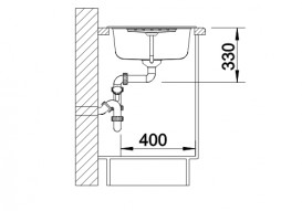 Мойка для кухни прямоугольная BLANCO Zia 45 S SILGRANIT® PuraDur® жасмин 514727