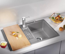 Мийка для кухні прямокутна BLANCO Zia 45 S SILGRANIT® PuraDur® сірий беж 517416