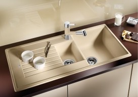 Мийка для кухні прямокутна BLANCO ZIA 6 S SILGRANIT врізна обертаємося шампань 514744