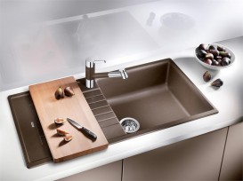Мийка для кухні прямокутна BLANCO ZIA XL 6 S SILGRANIT врізна обертаємося мускат п'ятсот двадцять одна тисячу дев'ятсот сімдесят одна