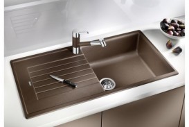 Мийка для кухні прямокутна BLANCO ZIA XL 6 S SILGRANIT врізна обертаємося мускат п'ятсот двадцять одна тисячу дев'ятсот сімдесят одна