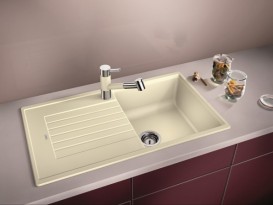 Мийка для кухні прямокутна BLANCO ZIA 5S SILGRANIT врізна жасмин 520516