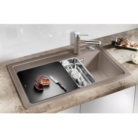 Мойка для кухни прямоугольная Blanco ZENAR 45 S-F SILGRANIT клапан-автомат  чаша слева  кофе 523824