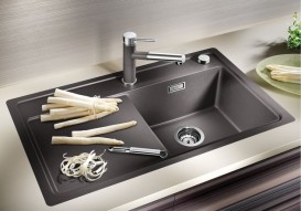 Мийка для кухні прямокутна Blanco Zenar XL 6 S-F SILGRANIT клапан-автомат чаша справа антрацит 523884