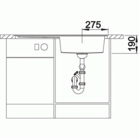 Мийка для кухні прямокутна Blanco Zenar XL 6 S-F SILGRANIT клапан-автомат чаша справа антрацит 523884
