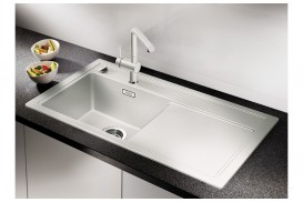 Мийка для кухні прямокутна Blanco Zenar XL 6 S-F SILGRANIT клапан-автомат чаша зліва жасмин 523913