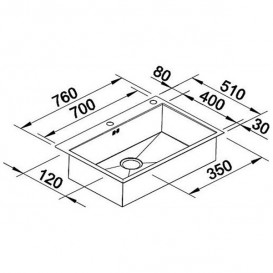 Мойка для кухни прямоугольная Blanco ZEROX 700-IF нержавеющая сталь  зеркальная полировка 521592