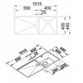 Мойка для кухни прямоугольная Blanco ZEROX 400/550-Т-IF чаша справа нержавеющая сталь  зеркальная полировка 521604