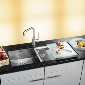 Мойка для кухни прямоугольная Blanco ZEROX 400/550-Т-IF чаша слева нержавеющая сталь  зеркальная полировка 521603