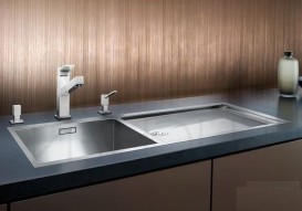 Мойка для кухни прямоугольная Blanco ZEROX 400/550-Т-IF чаша слева нержавеющая сталь  зеркальная полировка 521603