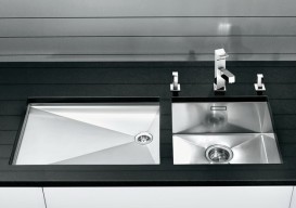 Мойка для кухни прямоугольная Blanco ZEROX 550-T-U нержавеющая сталь  зеркальная полировка 521561