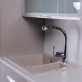 Мийка для кухні прямокутна Буль-Буль Arizona 60х50х21.5 обертаємося врізна Маграніт пісочний 105067001