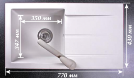 Мойка для кухни прямоугольная Буль-Буль Tennessee врезная Магранит песочный 106087001