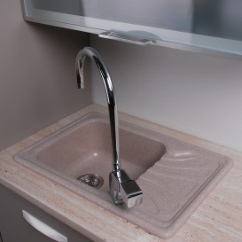 Мойка для кухни прямоугольная Буль-Буль Filadelfia​ оборачиваемая врезная Магранит песочный 103067001