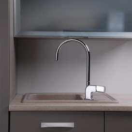 Мойка для кухни прямоугольная Буль-Буль Filadelfia​ оборачиваемая врезная Магранит песочный 103067001