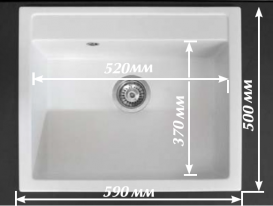 Мойка для кухни прямоугольная Буль-Буль Oregon врезная Магранит светло-черный 108060004