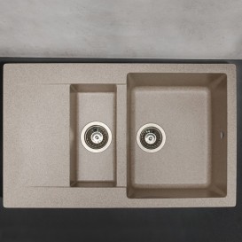 Мойка для кухни прямоугольная Буль-Буль La Pas врезная Магранит песочный 110080007