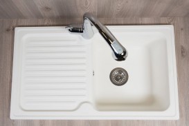 Мойка для кухни прямоугольная Буль-Буль Orlean врезная оборачиваемая Магранит белый 112080001