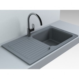 Мийка для кухні прямокутна Буль-Буль Orlean врізна Маграніт сірий 112080013