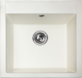 Мойка для кухни прямоугольная Буль-Буль Bodrum 510 врезная Магранит белый 116050001