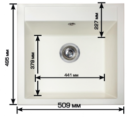 Мойка для кухни прямоугольная Буль-Буль Bodrum 510 врезная Магранит песочный 116050007