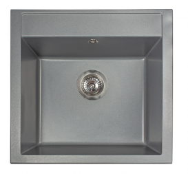 Мийка для кухні прямокутна Буль-Буль Bodrum 510 врізна Маграніт сірий 116050013