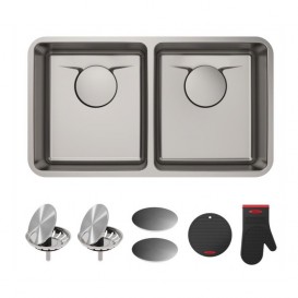 Мийка для кухні прямокутна Kraus Dex під стільницю нержавіюча сталь Radiant Pearl KD1UD33B