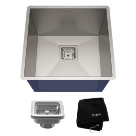 Мойка для кухни квадратная Kraus Pax под столешницу нержавеющая сталь хром KHU19
