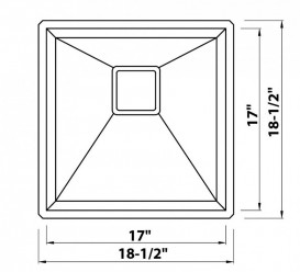 Мойка для кухни квадратная Kraus Pax под столешницу нержавеющая сталь хром KHU19
