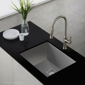 Мойка для кухни прямоугольная Kraus Pax под столешницу нержавеющая сталь хром KHU23