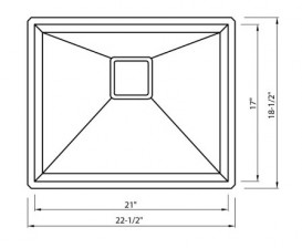 Мойка для кухни прямоугольная Kraus Pax под столешницу нержавеющая сталь хром KHU23