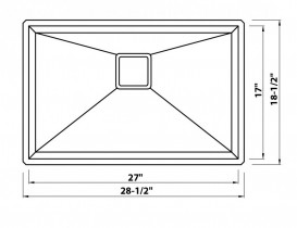 Мийка для кухні прямокутна Kraus Pax під стільницю нержавіюча сталь хром KHU29