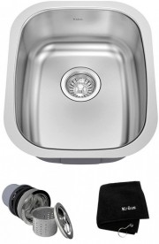 Мийка для кухні прямокутна Kraus під стільницю нержавіюча сталь хром KBU16