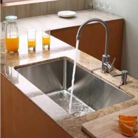 Мойка для кухни прямоугольная Kraus Precision под столешницу нержавеющая сталь хром KHU100-30