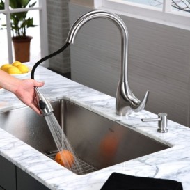 Мойка для кухни прямоугольная Kraus Precision под столешницу нержавеющая сталь хром KHU100-30