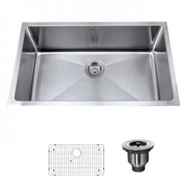 Мийка для кухні прямокутна Kraus Precision під стільницю нержавіюча сталь хром KHU100-30