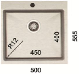 Мойка для кухни прямоугольная Kraus Rex накладная нержавеющая сталь KHT31