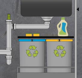 Мийка для кухні Sink Quality Argon 1KBO 60 55x42x22,5 з переливом нанограніт білий ARG.W.1KBO.60