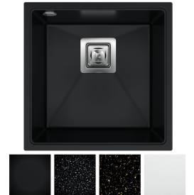 Мойка для кухни Sink Quality Argon 1KBO 50 42x42x22,5 с переливом наногранит бежевый ARG.P.1KBO.50