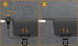 Мийка для кухні Sink Quality Ferrum IK 40 40x50x19,5 з переливом нанограніт чорний FER.C.1K40.X