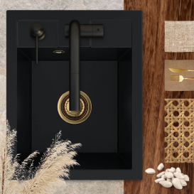 Мойка для кухни Sink Quality Ferrum IK 40 40x50x19,5 с переливом наногранит белый FER.W.1K40.X