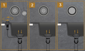 Мийка для кухні Sink Quality Ferrum IK 50 49x45x20,5 з переливом нанограніт парча FER.B.1K50.X