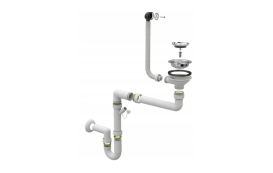 Мийка для кухні Sink Quality Ferrum IK 50 49x45x20,5 з переливом нанограніт парча FER.B.1K50.X