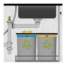 Мойка для кухни Sink Quality Ferrum IK 60 56,5x51x20,5 с переливом наногранит парча FER.B.1K60.X