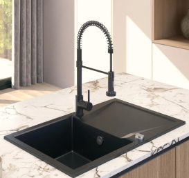 Мойка для кухни Sink Quality Obsidian 1KDO 79x50x20,5 с переливом наногранит парча OBS.B.1KDO.X