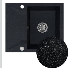 Мойка для кухни Sink Quality Obsidian 1KKO 59x50x21 см с переливом наногранит парча OBS.B.1KKO.X