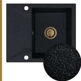 Мойка для кухни Sink Quality Obsidian 1KKO 59x50x21 см с переливом наногранит парча OBS.B.1KKO.X