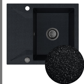 Мойка для кухни Sink Quality Obsidian 1KKO 59x50x21 см с переливом наногранит парча OBS.B.1KKO.X